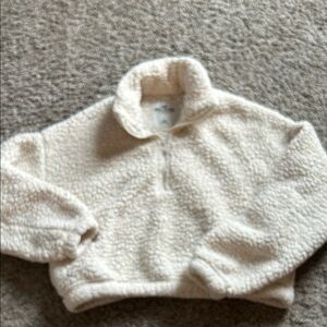 Hollister XXS Kids Cream Sherpa Pullover